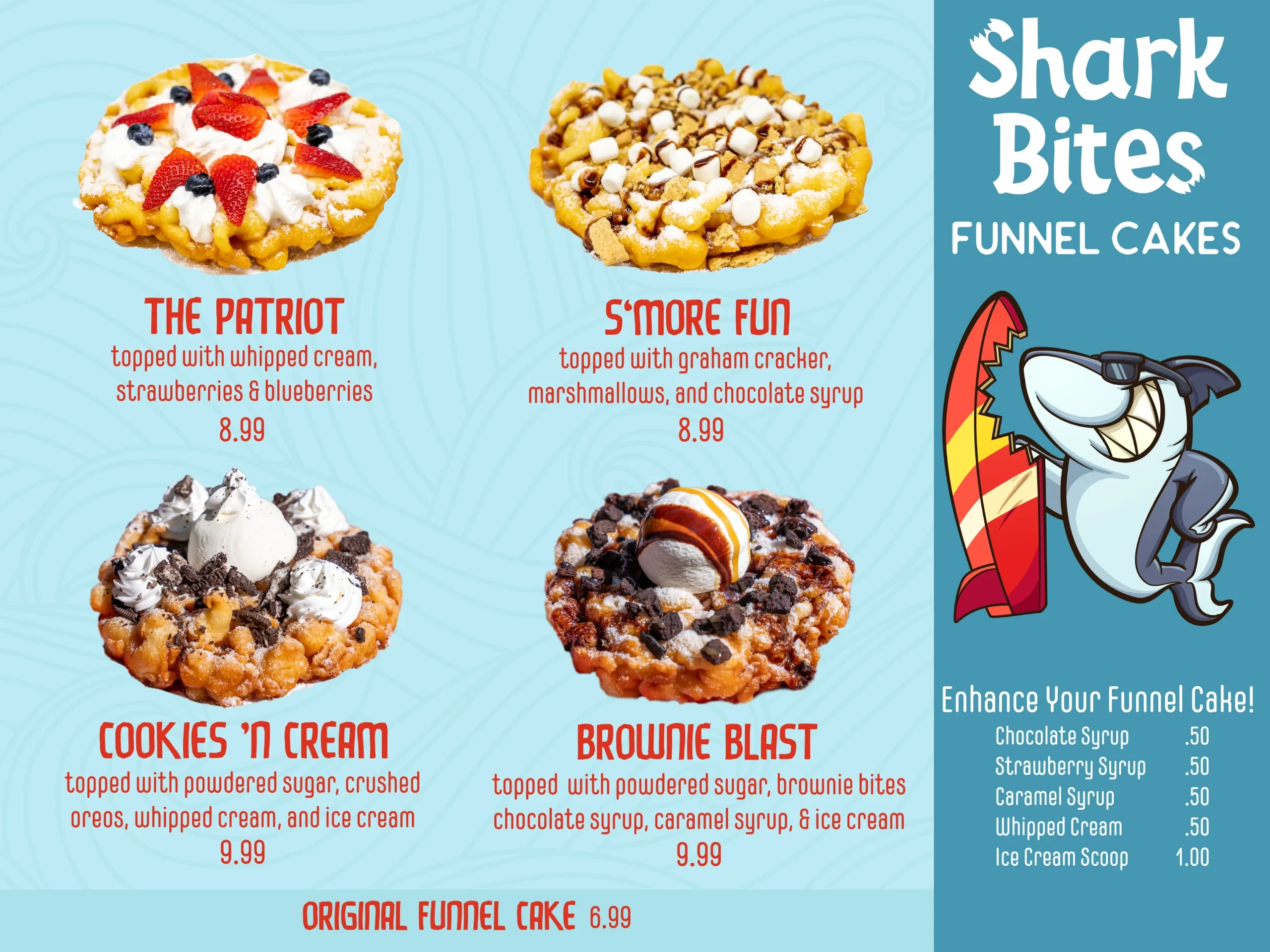 Shark Bites menu